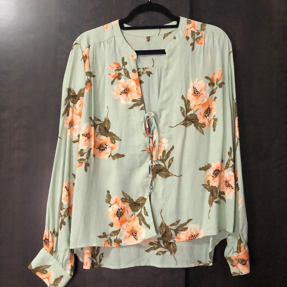 Flynn Skye lace up blouse